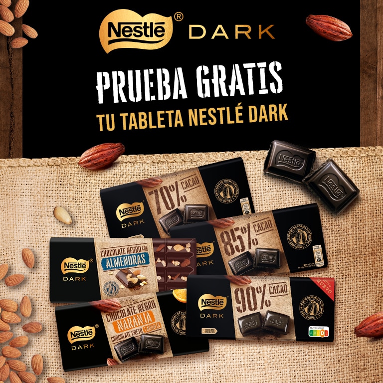 ¡Prueba gratis nuestra tabletas de Nestlé Dark!