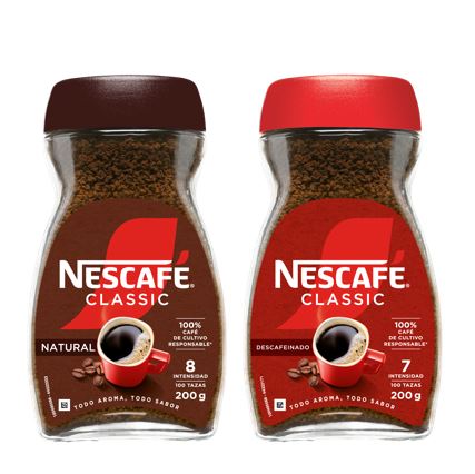 NESCAFÉ® Classic Natural y Descafeinado 200g