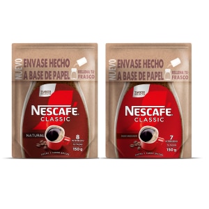 Nescafé Classic Doypack Natural y Nescafé Classic Doypack Descafeinado 150gr