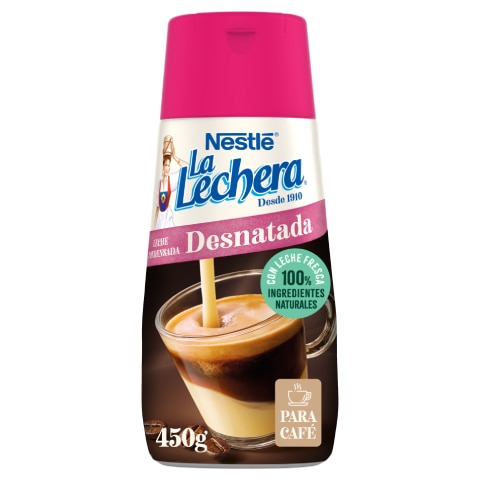 NESTLÉ LA LECHERA - Leche condensada desnatada - Botella Sirve Fácil - 450g