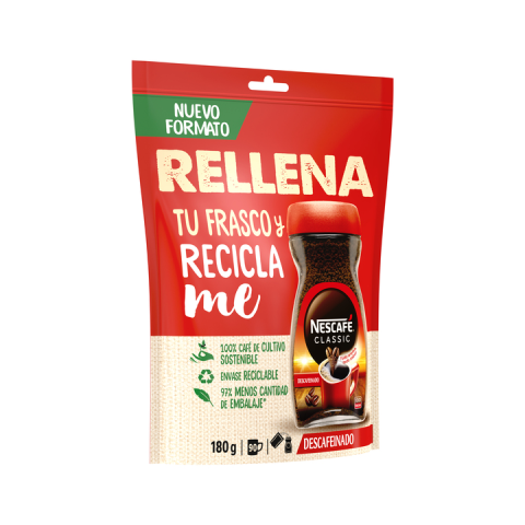 NESCAFÉ Classic Descafeinado Doypack 180g