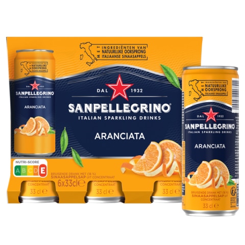 SANPELLEGRINO Aranciata 6x33cl Lata