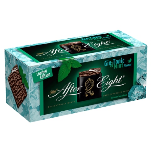 AFTER EIGHT Láminas de Chocolate Negro con interior de menta y Gin Tonic 200g