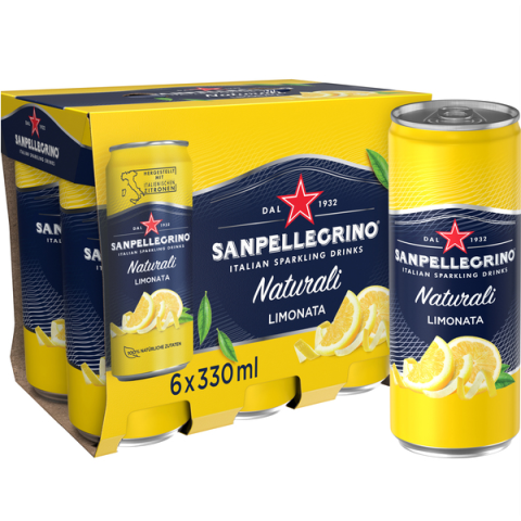 SANPELLEGRINO Naturali Limón lata 6x330ml