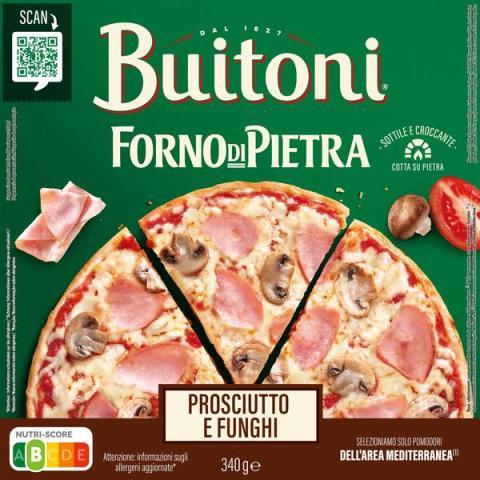 BUITONI Pizza Forno di Pietra Prosciutto e Funghi 340g