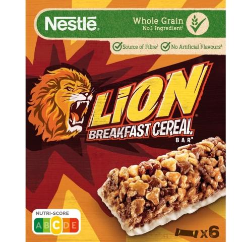 Barritas de Cereales Lion con crema de caramelo y chocolate 150g (6x25g)