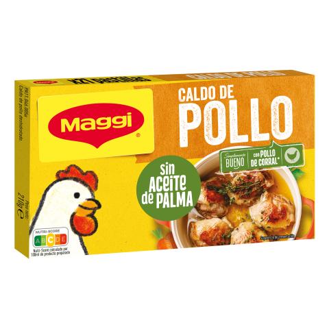 MAGGI Caldo de Pollo en Pastillas - Caldo Deshidratado - 21 pastillas